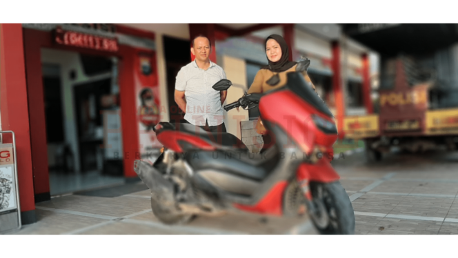 
 Sepeda Motornya Telah Kembali, Karyawati Swasta Ini Apresiasi Kinerja Polsek Biringkanaya 
