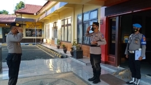 Polres Bantaeng Gelar Upacara Korps Raport Kenaikan Pangkat Pengabdian