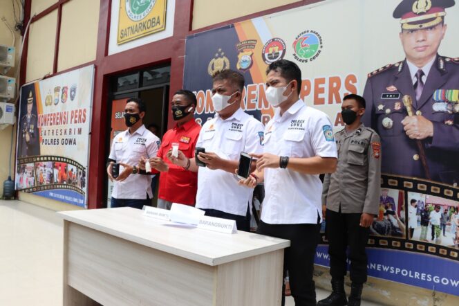 
 Polres Gowa Ringkus Penyalahgunaan Narkoba  Foto (Humas Polers gowa )