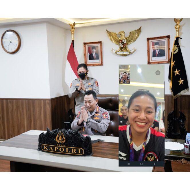 
 Video Call Pesepeda Peraih Medali Sea Games, Kapolri: Indonesia Sangat Bangga