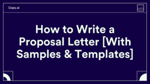 Cara Menulis Surat Proposal