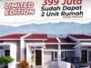 Di Makassar, Ada Rumah Harga 399 Juta sudah Dapat Dua Unit, Buruan Beli… 