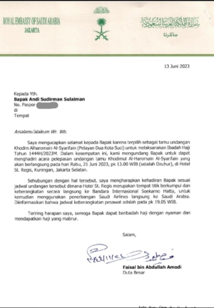 Gubernur Andi Sudirman Berangkat Haji, Undangan Khusus Raja Salman