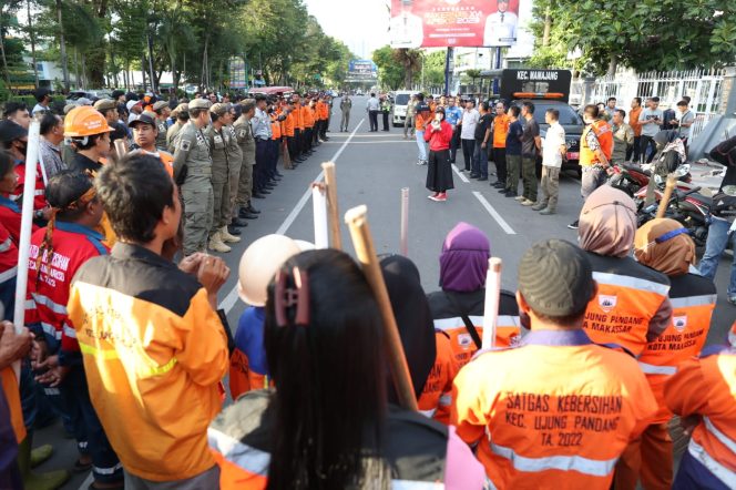 
 Persiapan Sambut APEKSI XVI, Wakil Wali Kota Makassar Pimpin Giat Bersih