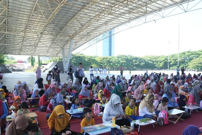 
 Semarak Hari Anak Nasional, Bunda PAUD Kota Makassar Gelar Lomba Mewarnai