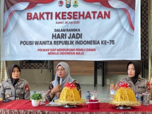 Sambut Hari Jadi Polwan Ke 75, Polwan Polres Gowa Gelar Bakti Kesehatan