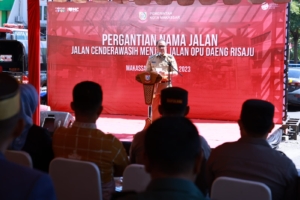 Wali Kota Makassar Resmikan Pergantian Nama Jalan Cendrawasih