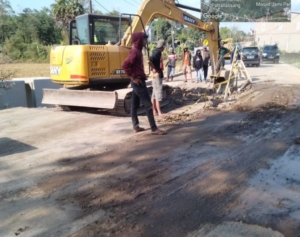 Rekonstruksi Burung-Burung – Bili-Bili di Gowa Progres Penanganan Bahu Beton