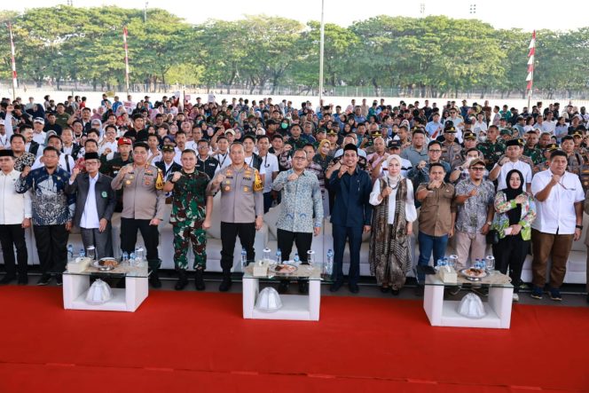 
 Kapolrestabes dan Forkopimda Deklarasi Pemilu Damai dan Aman di Makassar