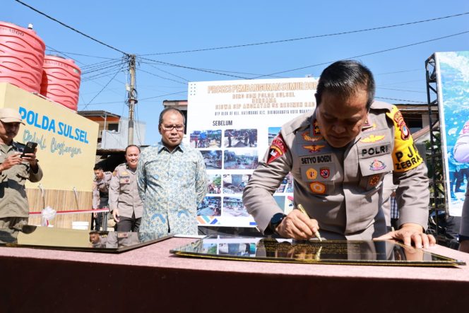 
 Kapolda Sulsel Kolaborasi Hadirkan Sumur Bor Atasi Kekeringan