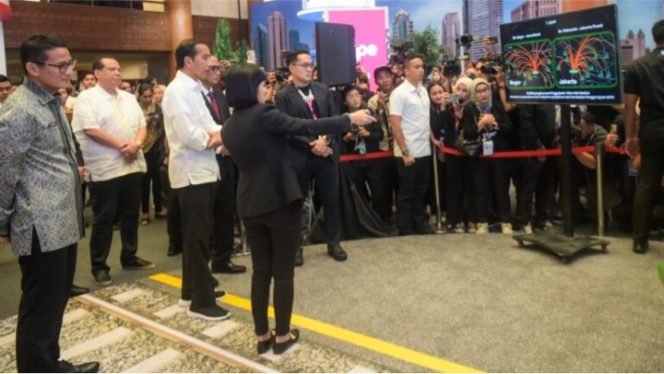 
 Presiden Jokowi Tinjau Pameran Hub Space di JCC